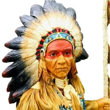 Kızılderili Şef Heykeli | 91 cm - Veronese Design