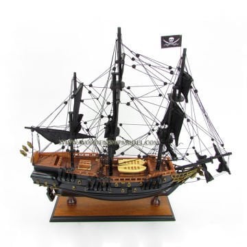 Black Pearl Dekoratif Ahşap Yelkenli Gemi Modeli (40 cm)