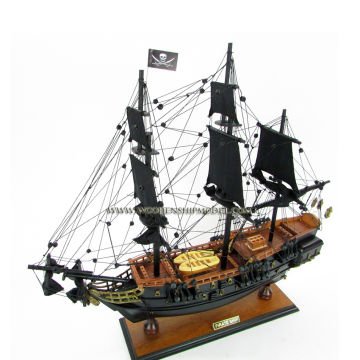 Black Pearl Dekoratif Ahşap Yelkenli Gemi Modeli (40 cm)