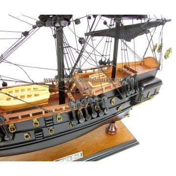 Black Pearl Dekoratif Ahşap Yelkenli Gemi Modeli (40 cm)