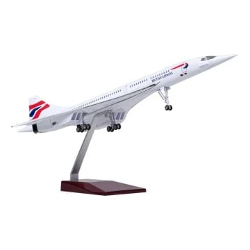 1/125 Concorde ''British Airways'' Hazır Model Uçak Maketi (50 cm)
