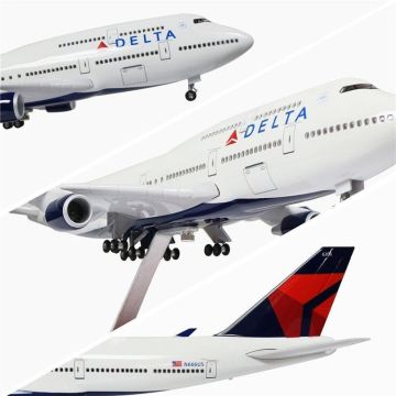 1/160 Boeing 747 ''Delta Airlines'' Hazır Model Uçak Maketi (47 cm)