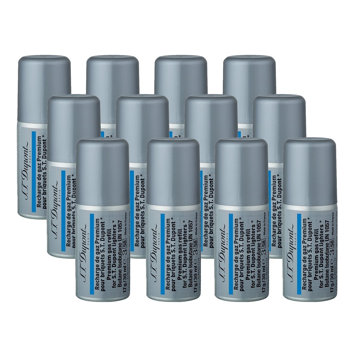 S.T. Dupont Mavi Çakmak Gazı 5 Dolum 000434 - 12'Lİ PAKET