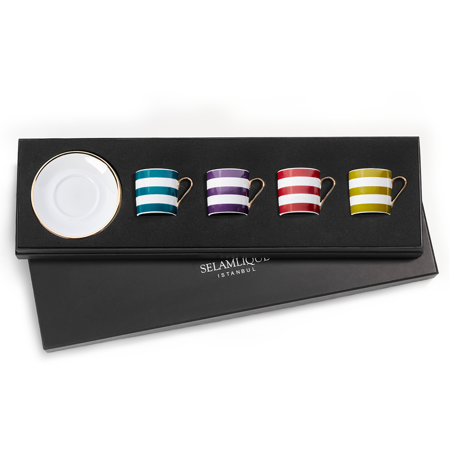 Selamlique 4'lü Bosphorus Türk Kahvesi Fincanları