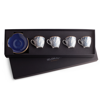 Selamlique 4'lü Toile Türk Kahvesi Fincanları