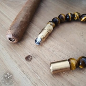 Les Fines Lames Punch Bileklik - Brass Tiger Eye