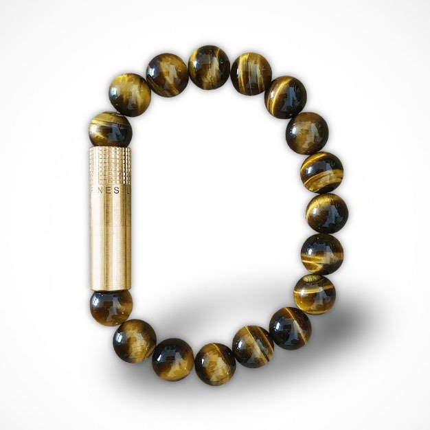 Les Fines Lames Punch Bileklik - Brass Tiger Eye