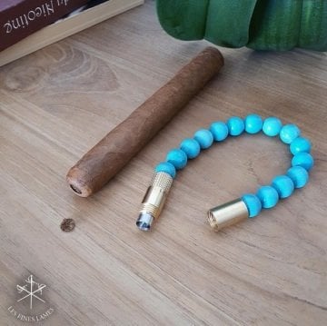 Les Fines Lames Punch Bileklik - Brass Turkuaz Large