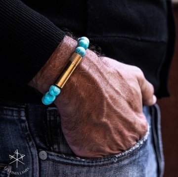 Les Fines Lames Punch Bileklik - Brass Turkuaz Large