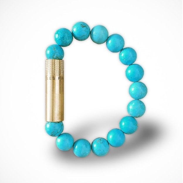 Les Fines Lames Punch Bileklik - Brass Turkuaz Large