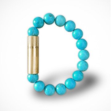 Les Fines Lames Punch Bileklik - Brass Turkuaz Large