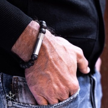 Les Fines Lames Punch Bileklik - Steel Lav Large