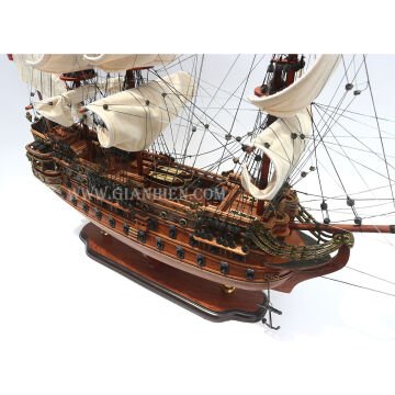 San Felipe Dekoratif Ahşap Yelkenli Gemi Modeli (80 cm)