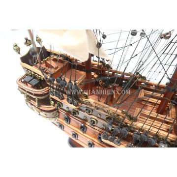 San Felipe Dekoratif Ahşap Yelkenli Gemi Modeli (80 cm)