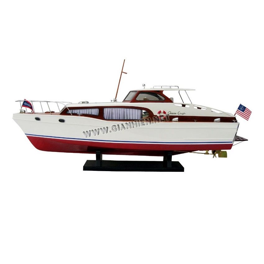 Chris Craft Cabin Cruiser Dekoratif Tekne Modeli (90 cm)