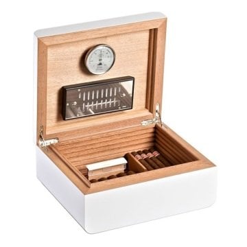 Adorini Carrara Medium Deluxe Puro Kutusu Humidor - Beyaz