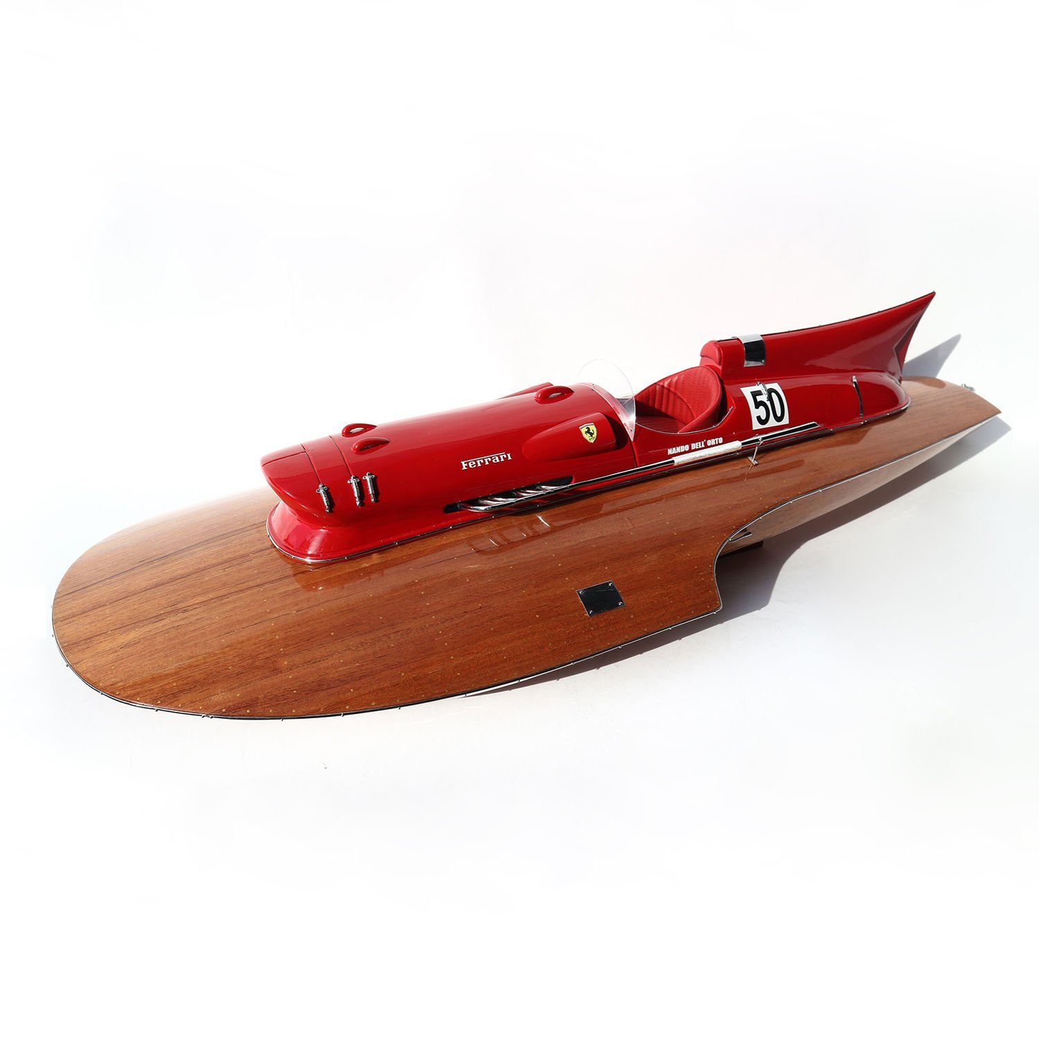 1954 Ferrari Hydroplane Dekoratif Yarış Teknesi Modeli (90 cm)
