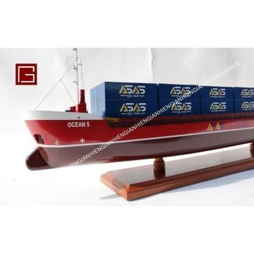 Ocean 5 Dekoratif Konteyner Gemisi Modeli (69 cm)