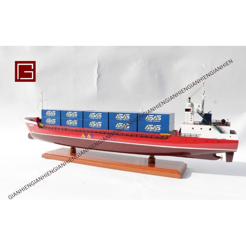 Ocean 5 Dekoratif Konteyner Gemisi Modeli (69 cm)