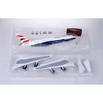 1/160 Airbus A380 ''British Airways'' Hazır Model Uçak Maketi (45 cm)