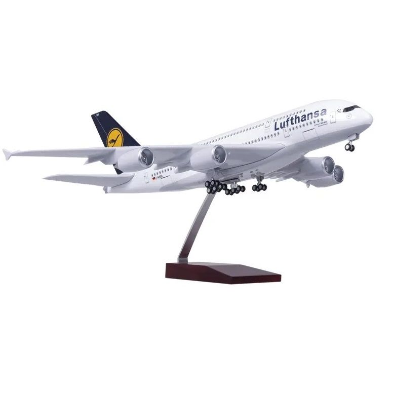 Lufthansa Airbus A380模型 1/160 Airbus A380 ''Lufthansa'' Hazır Model Uçak Maketi (45 cm)