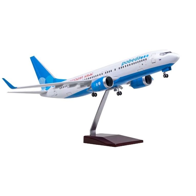 1/85 Boeing 737 ''Pobeda Airlines'' Hazır Model Uçak Maketi (47 cm)