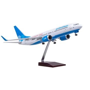1/85 Boeing 737 ''Pobeda Airlines'' Hazır Model Uçak Maketi (47 cm)