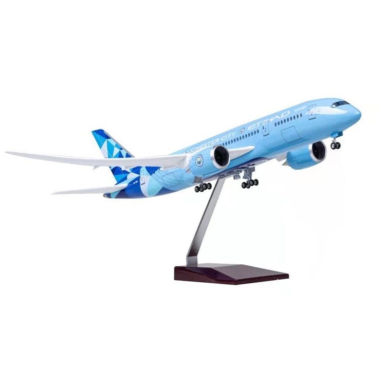 1/130 Boeing 787 ''Etihad Manchester City'' Hazır Model Uçak Maketi (43 cm)