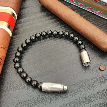 Les Fines Lames Punch Bileklik - Steel Onyx (8 mm)