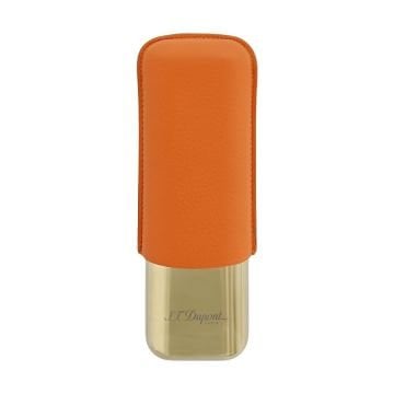 S.T. Dupont Grained Leather İkili Puro Kılıfı Turuncu 183256