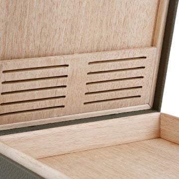 S.T. Dupont Deri Seyahat Humidoru Khaki Yeşil 1356