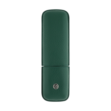 S.T. Dupont Grained Leather İkili Kalem Kılıfı Yeşil 7134