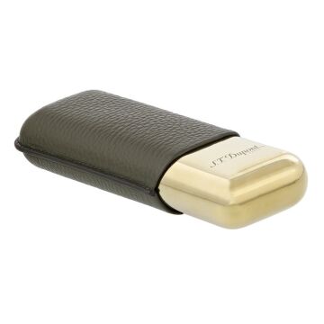 S.T. Dupont Grained Leather İkili Puro Kılıfı Khaki Yeşil 183269