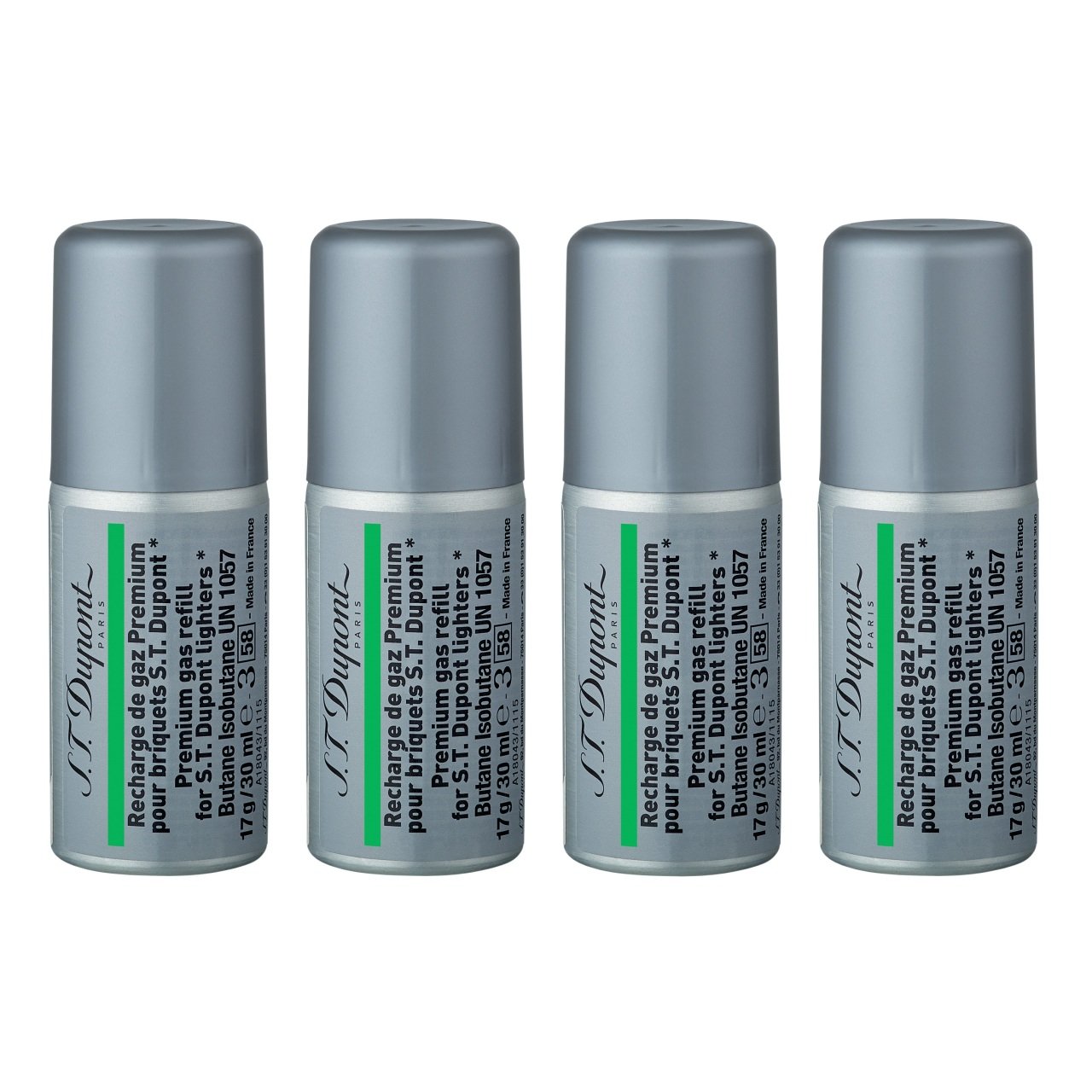S.T. Dupont Yeşil Çakmak Gazı 5 Dolum 000433 - 4'LÜ PAKET