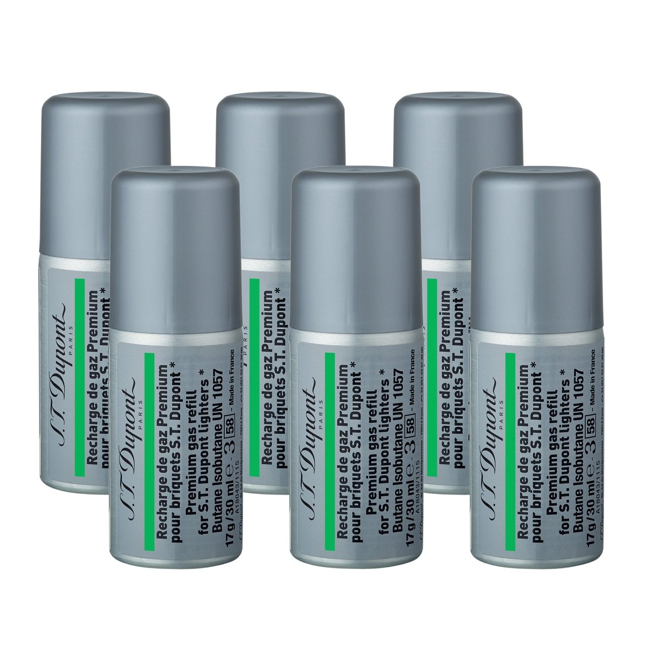 S.T. Dupont Yeşil Çakmak Gazı 5 Dolum 000433 - 6'LI PAKET