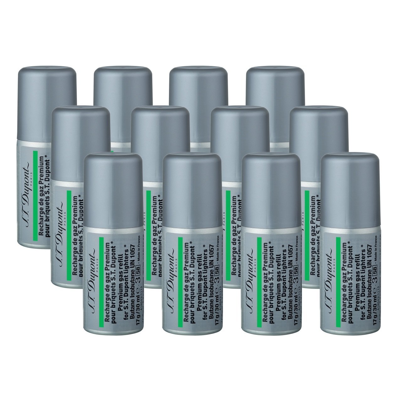 S.T. Dupont Yeşil Çakmak Gazı 5 Dolum 000433 - 12'Lİ PAKET