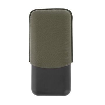 S.T. Dupont Grained Leather Üçlü Puro Kılıfı Khaki Yeşil 183349