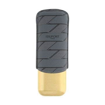 S.T. Dupont Monogram 1872 İkili Puro Kılıfı Koyu Gri 183479