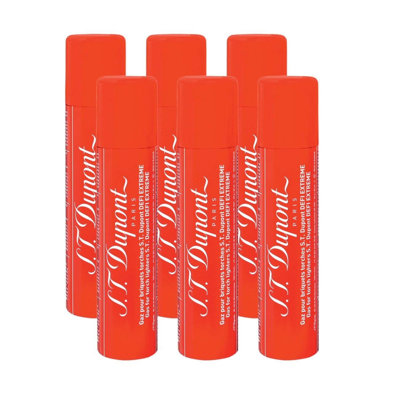 S.T. Dupont Kırmızı Defi Extreme Çakmak Gazı 000436 - 6'LI PAKET