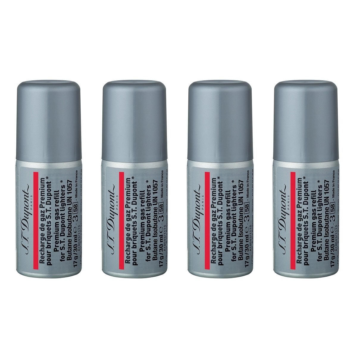 S.T. Dupont Kırmızı Çakmak Gazı 5 Dolum 000435 - 4'LÜ PAKET
