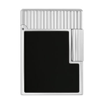 S.T. Dupont Ligne 1 Siyah Lacquer & Silver Çakmak C14121